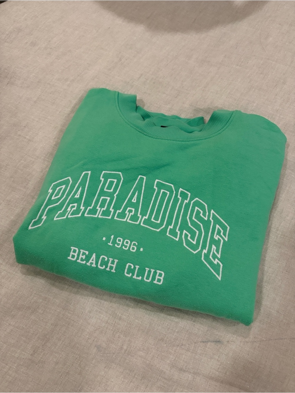 Paradise Beach Club Green Crewneck Sweatshirt